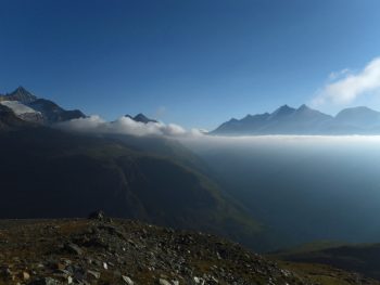 switzerland, clouds, moody, etheral, photo, photograph, blue sky, mountain range, pennine alps, alps,